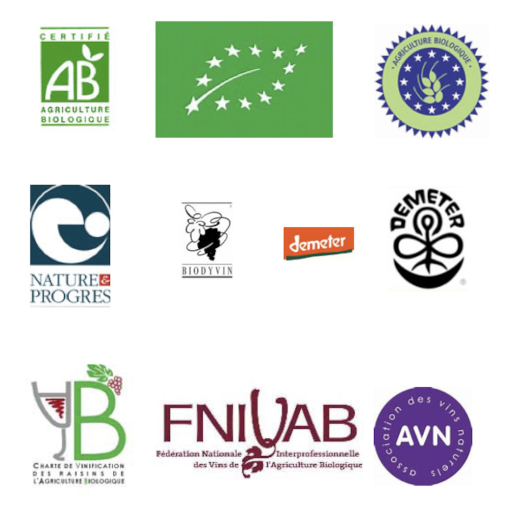 Les labels des vins en biodynamie et nature 
